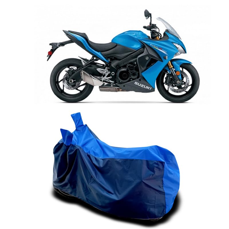 Image of DUFFEL-Two Wheeler Bike Body Cover Compatible for Suzuki Gsx S1000f Heat Protectio /UV-Rays /Birds Dropping /DustProof /Waterproof All Variants [Nevay Blue]