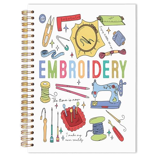 Carnet de notes à spirale broderie fournitures de bureau rétro pour femme