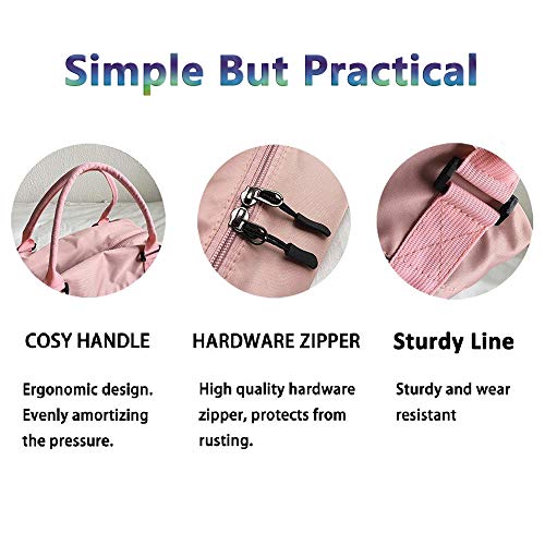 AUSTARK Sports Duffel Bag, Travel Weekender Gym Tote Bag, Large Nylon Overnight Shoulder Bag with Trolley Sleeve and Wet Pocket for Women Men (Grey)