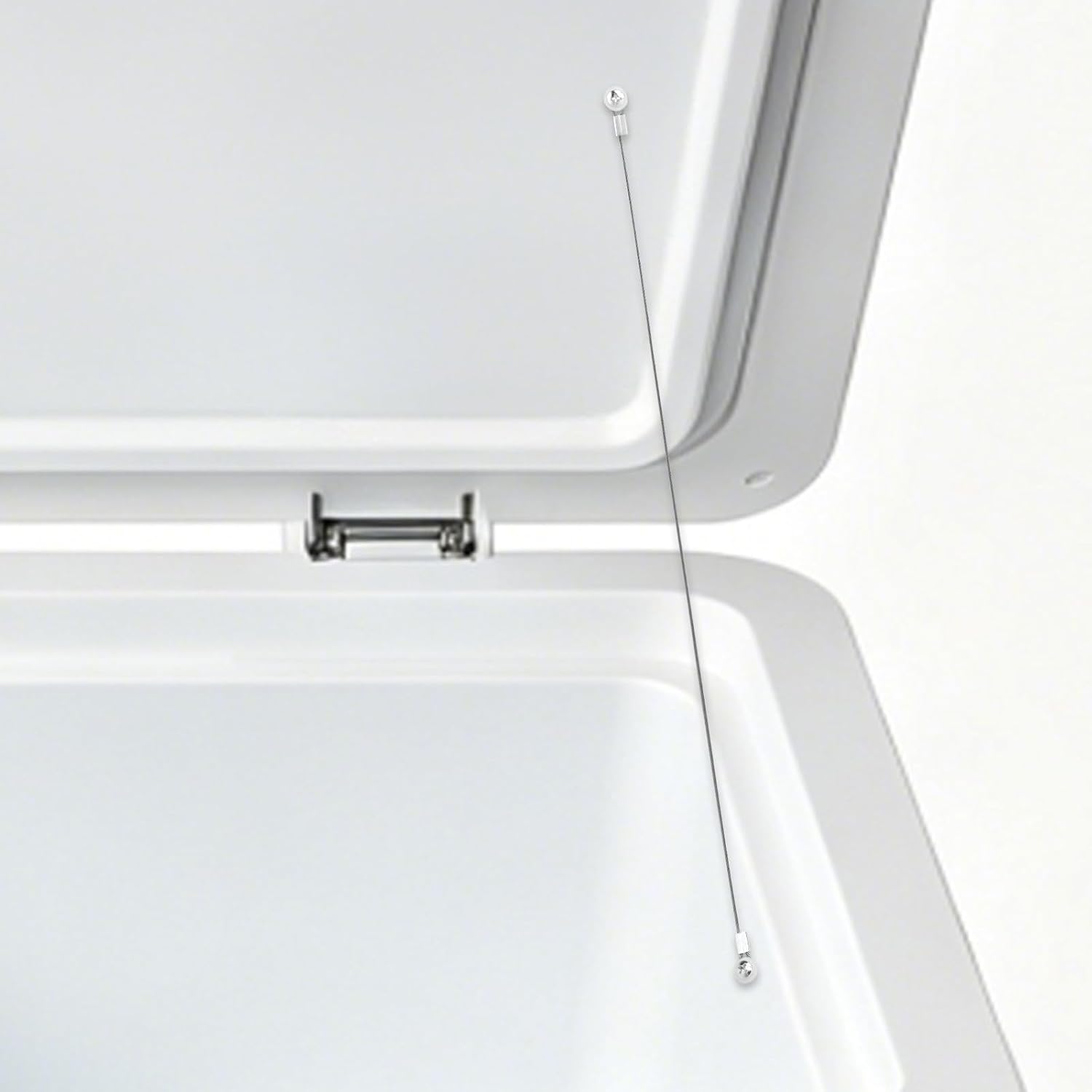 2pcs Cooler Lid Strap Replacement, 41.1cm/16.18in Long Heavy Duty Stainless Steel Cooler Lid Strap Replacement with Screws Compatible with Igloo & Coleman Coolers