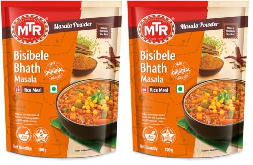 Image of MTR Bisibelebath Masala | Traditional Masalas | Rich Wholesome Rice Masala | 100g (Pack of 2)