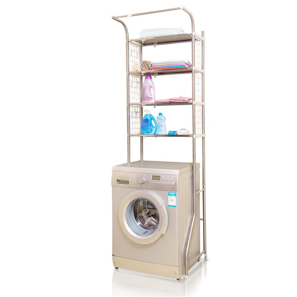 VBNCUUIOPO Storage Table Bathroom Shelves Bathroom Over The Toilet Storage Rack 4 Shelves Laundry Room Organizer Bathroom Space