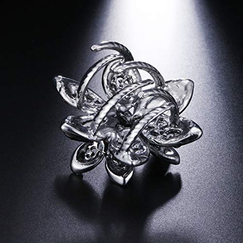 kilofly 3pc Women's Rhinestone Crystal Faux Hair Clip Claw Barrettes Value Pack - Thumbnail 4