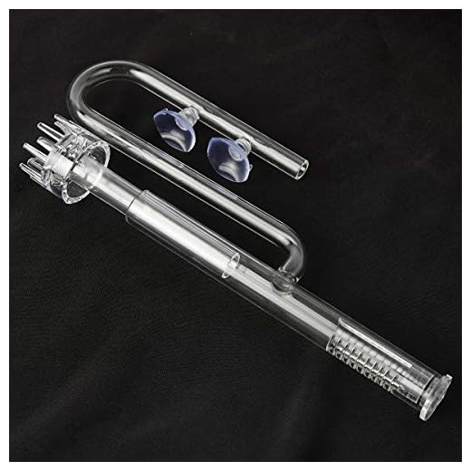 ZRDR Glass Lily Pipe Inflow with Surface Skimmer for Aquarium Planted Tank for Aquarium Filter Tubing with Safe Shockproof Packaging