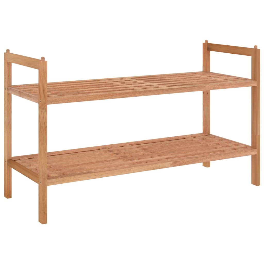 Zapatero 69 cm de largo organizador de madera de dos niveles para calzado