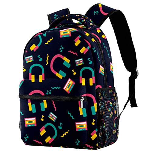 Sac à dos citron pop art Leisure Campus à bretelles rembourrées et porte-gourde