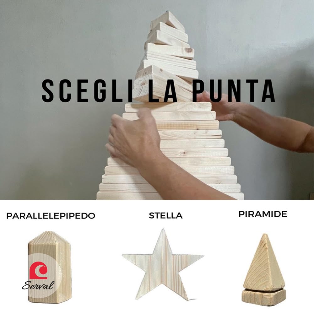 Arbre de Noël en Bois Naturel Multiforme