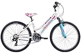 Diametro ruota 24 pollici Legnano Seahorse, MTB 24 Pollici Ragazza, Bianco e Azzurro, Taglia Unica