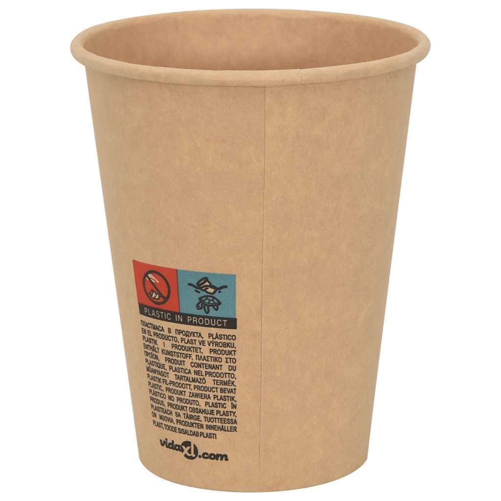 Tazze da caffè in carta 1000 pezzi 12oz 300ml Marrone Bicchieri usa e getta Tazza per caffè, Cureaux ed eventi