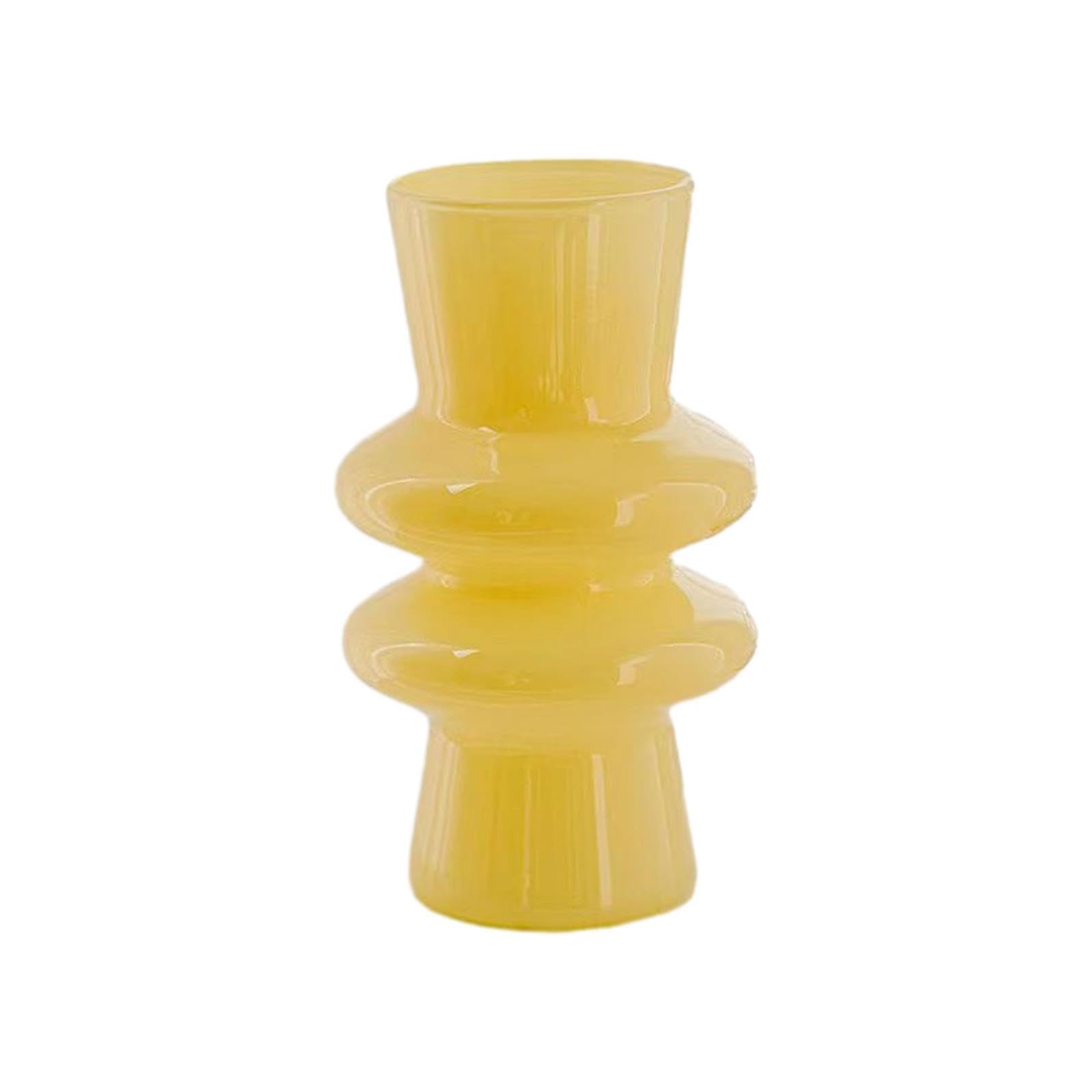 QIXCXAZ Modern Flower Vase Unique Decorative Vases Stylish Glass Vase For Flowers Wedding Decor Beautiful Home Living Room Accent Table Floral Arrangement Bud