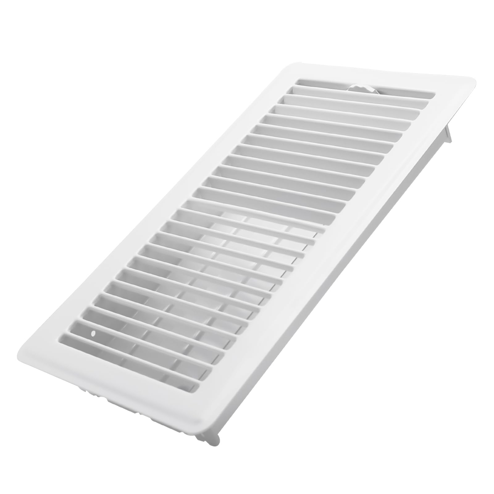 Howeall 6x12 Inch Floor Register - Heavy Duty Steel Walkable Floor Vents - Easy Adjust Air Supply Lever - Vent Covers for Home (White)
