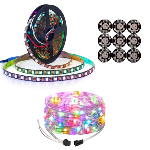 Tira de LED WS2812B RGB 5m 100 LEDs direccionables miniatura 1