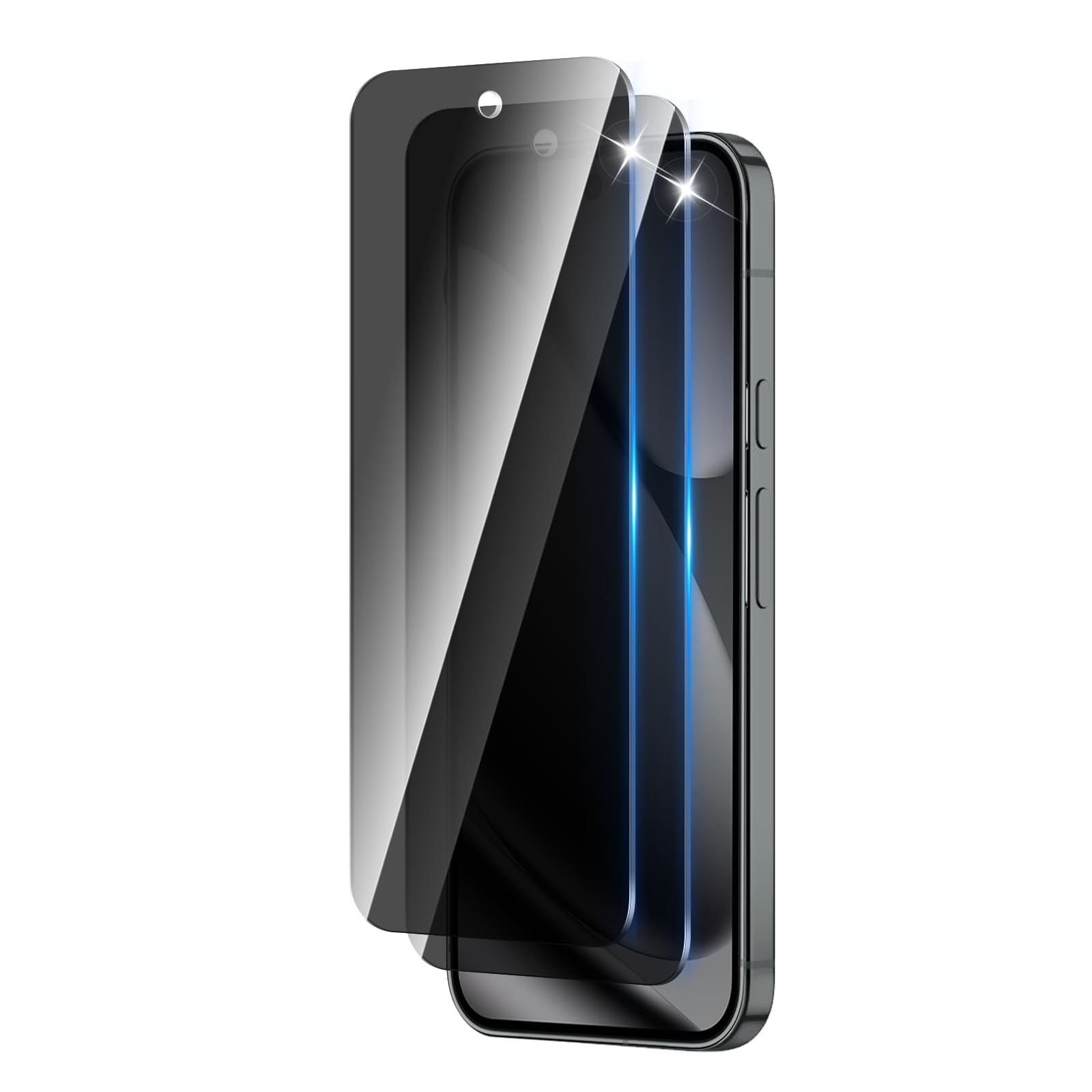 2 Pack Privacy Screen Protector for Google Pixel 9 Pro XL/Pixel 10 Pro XL, Impact-Resistant, Anti-Scratch,Bubble Free, Black Anti Spy Tempered Glass Film, Easy Installation