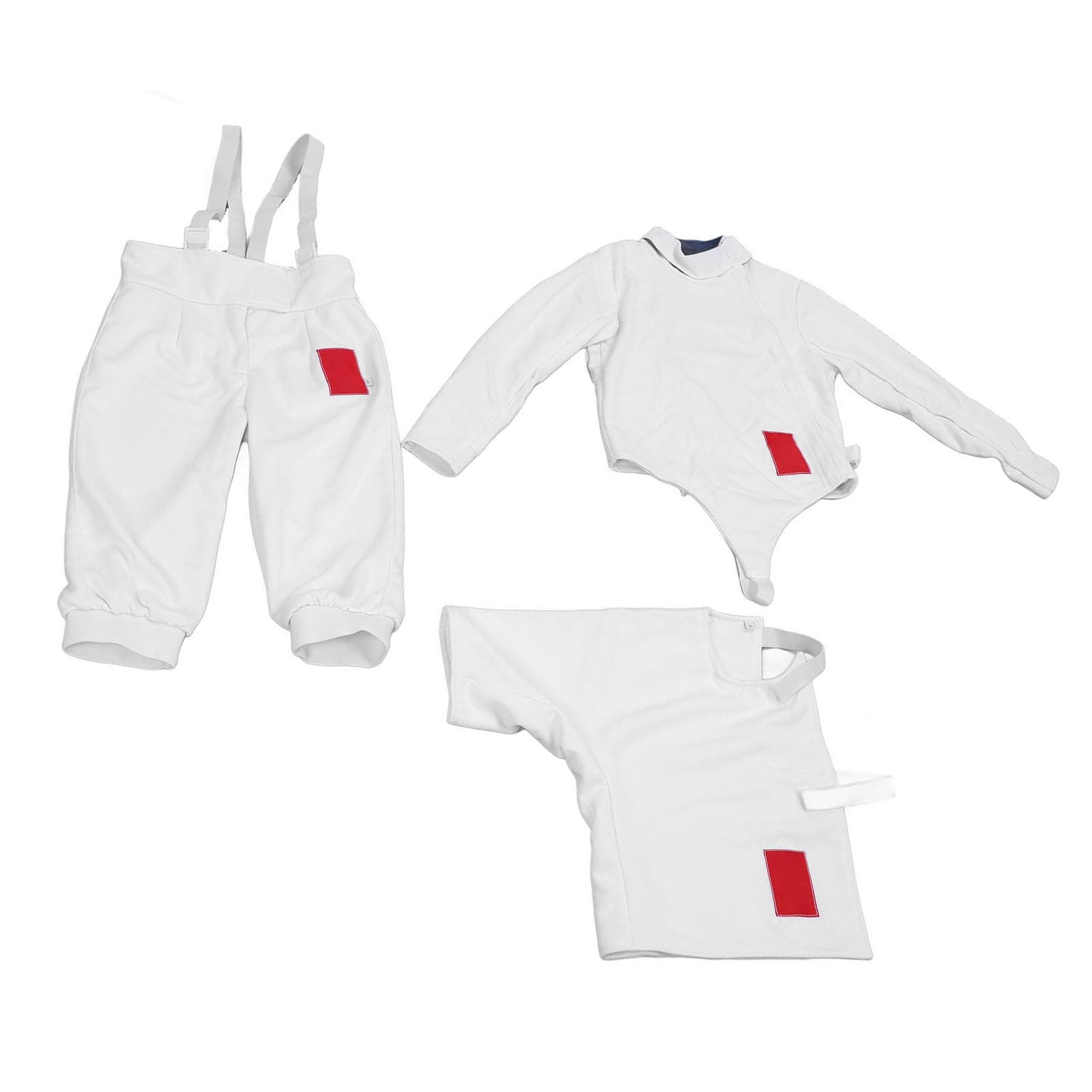 Fockety Fechten Uniform, Klassische Fecht Jacke für Kinder, Kinder Fechten Anzug Set für Folien Degen Säbel, Sport Uniform Anzug Exquisite Umfassende Schutz für das Training