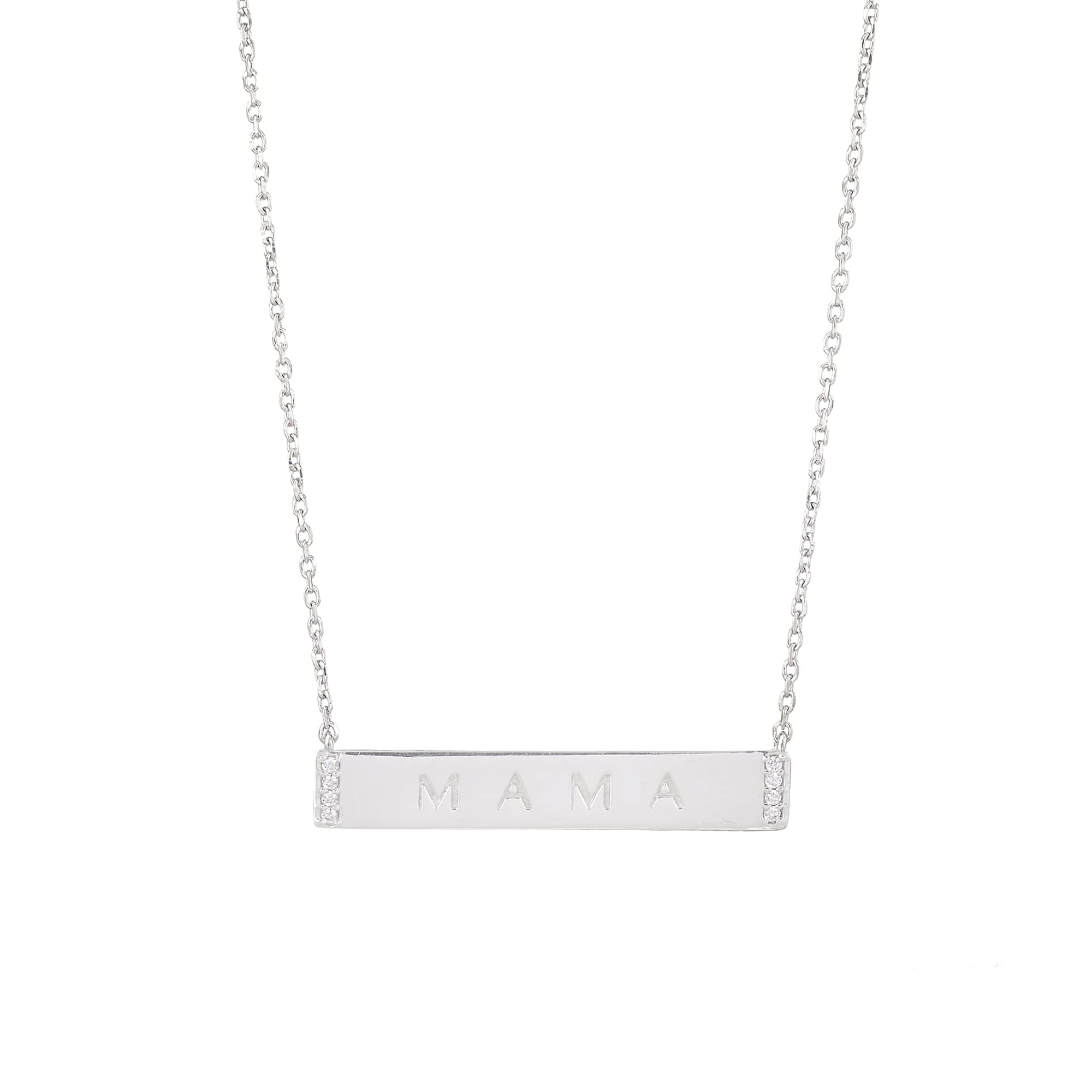 Ornate Jewels925 Silver AAA Grade American Diamond MAMA Necklace for Women | Mother Day Jewellery Gifts for Mom