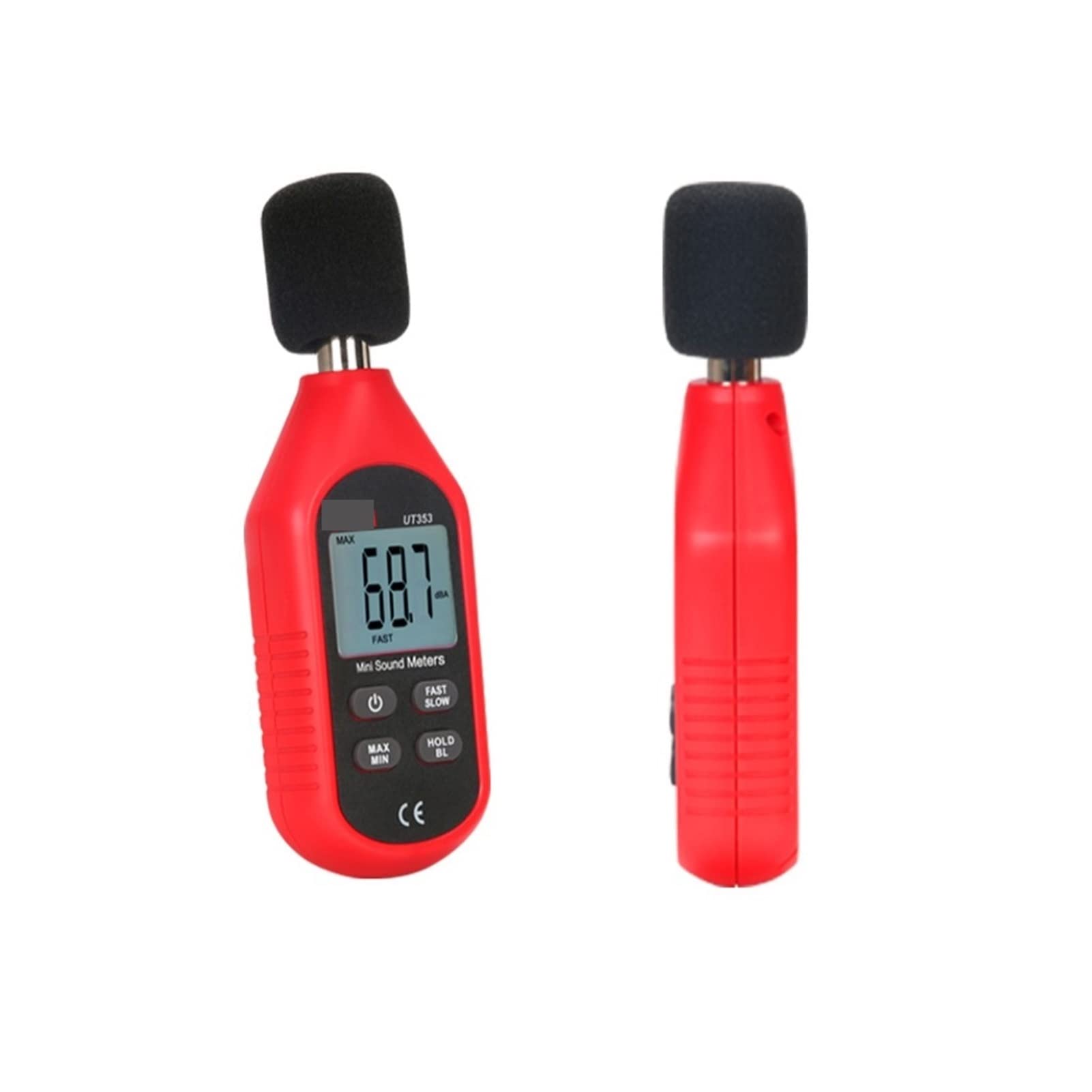 Miernik hałasu, UT353 Instrument pomiaru szumu DB Miernik 0~130dB Mini audio dźwiękowy poziom miernika cyfrowego decybeli, Decybelomierz