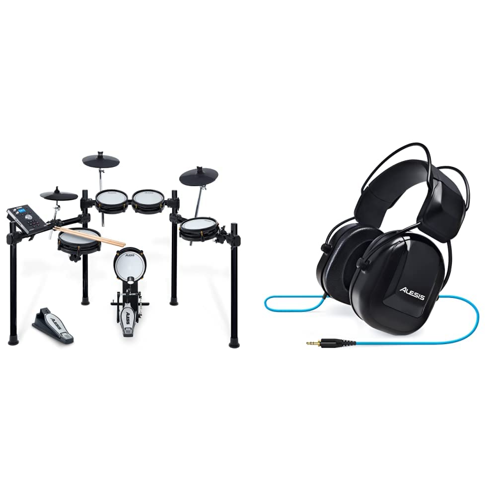 AlesisDrums Command Mesh SE Kit and DRP100 - Electric Drum Set with Quiet Mesh Pads, USB MIDI Connectivity and On-Ear Headphones