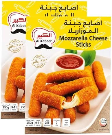 Al Kabeer Mozzarella Cheese Sticks Value Pack, 2 x 250 g
