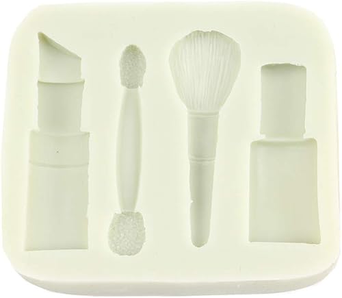 Miniatura 10 de O'Creme Molde de silicona para fondant, cosméticos maquillaje pequeño Uso para pudín de chocolate, dulces, gelatina, modelado de jabón
