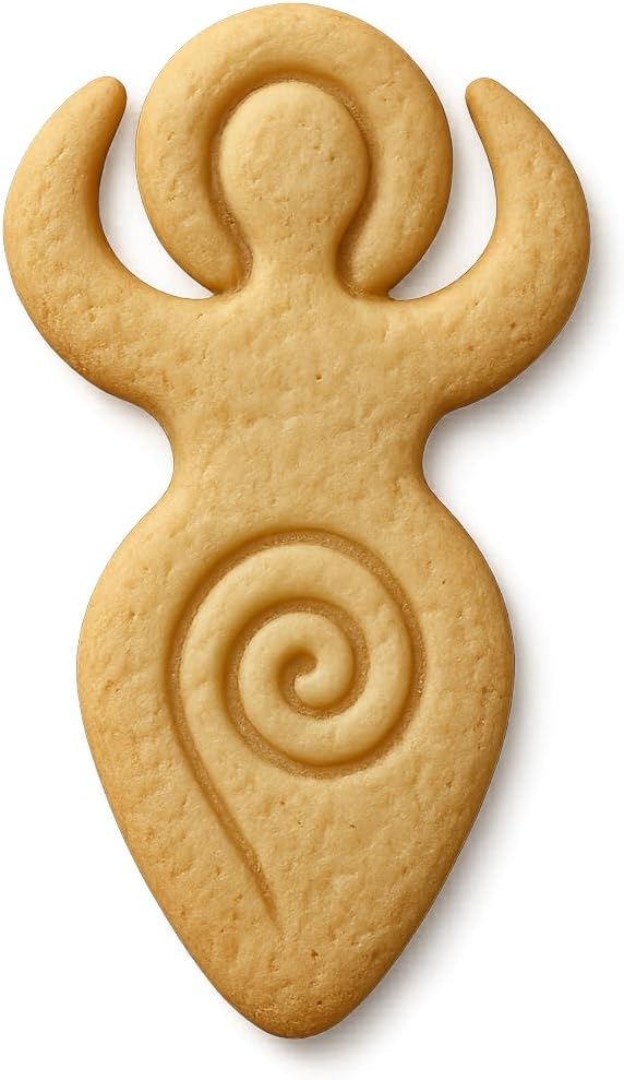 Mighty Gadget Spiral Goddess Cookie Cutter & Stamp - 4x2.5" Whimsical Design for Mystical Baking (Random Color)