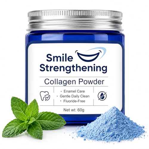 Collagen Tooth Powder with Nano-Hydroxyapatite for Gum & Enamel Care Strengthening Mineral Formula for Sensitive Teeth 60 g Natural Teeth Cleaning Powder