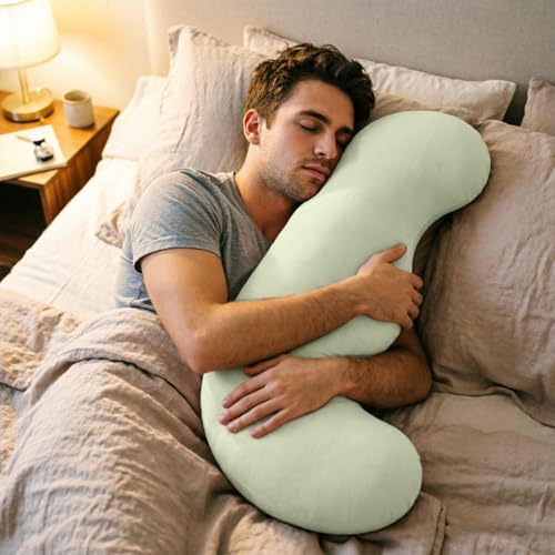 Almohada corporal refrescante de espuma viscoelástica ajustable para dormir de lado con soporte 7