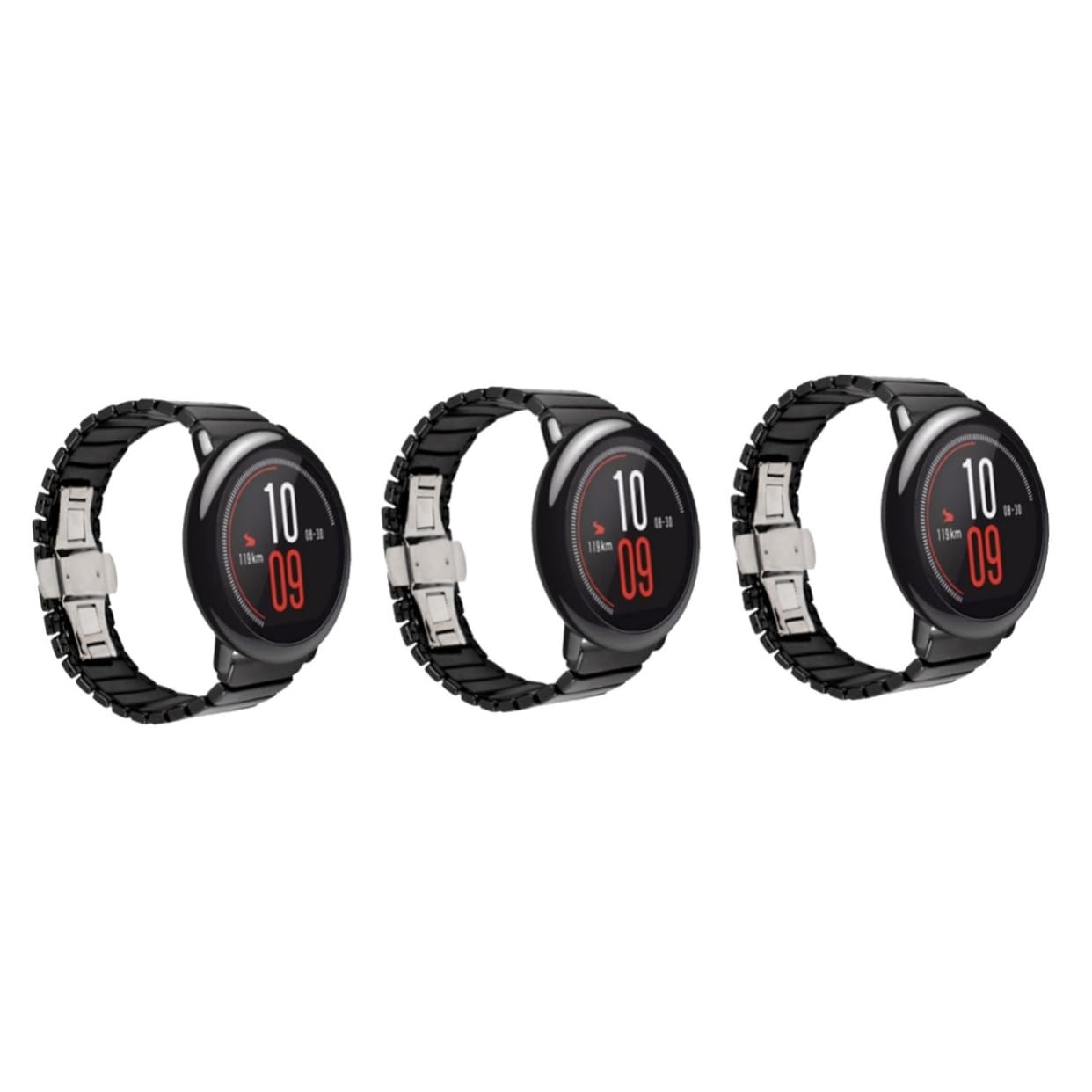Gatuida Montre Accessoires Smartwatch Accessoires Rythme Bande 22Mm En Céramique Montre Rythme Sangle Noir Intelligent Vitesse Ceinture Rythme Accessoires