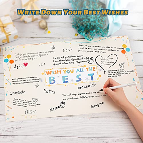 Homanga Jumbo Farewell Greeting Card, 13.8 X 21.6 Inch Good Luck Office Signature Card, We Will Miss You Goodbye Card, Large Going Away Card For Colleague, Retirement, Going Away Gift For Coworker Men Women(With Envelope) #TOP3