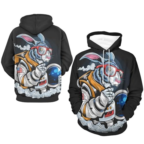 Pull à Capuche Lapin de l'Espace UMENG Solution Confort Contre le Froid Style Unisexe S - 7