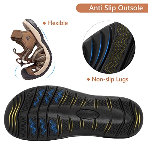 Image of CAMELSPORTS Men's Hiking Sandals Closed Toe Outdoor Beach Sandal Waterproof Sport Fisherman Sandals Water Shoes