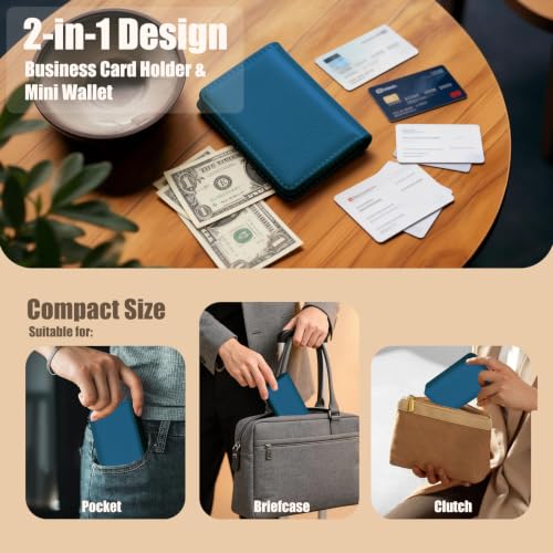 Image of Business Card Holder PU Leather with Magnetic Closure