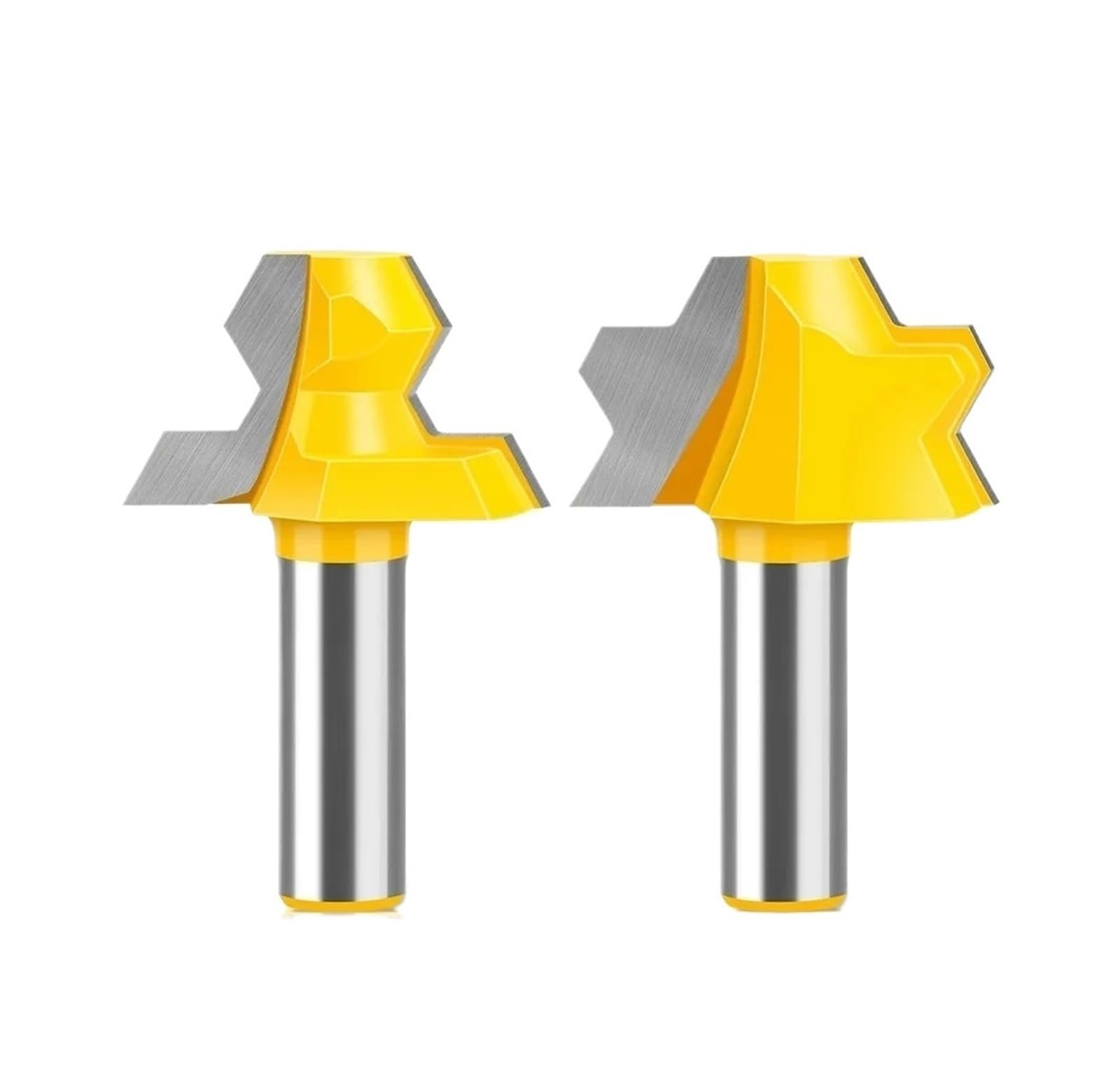 Set di punte for router for pannelli compositi in acciaio al tungsteno da 2 pezzi con giunti esaedrici a mortasa e tenone ottaedrici taglierina(2PCS 12mmLMTZHD)