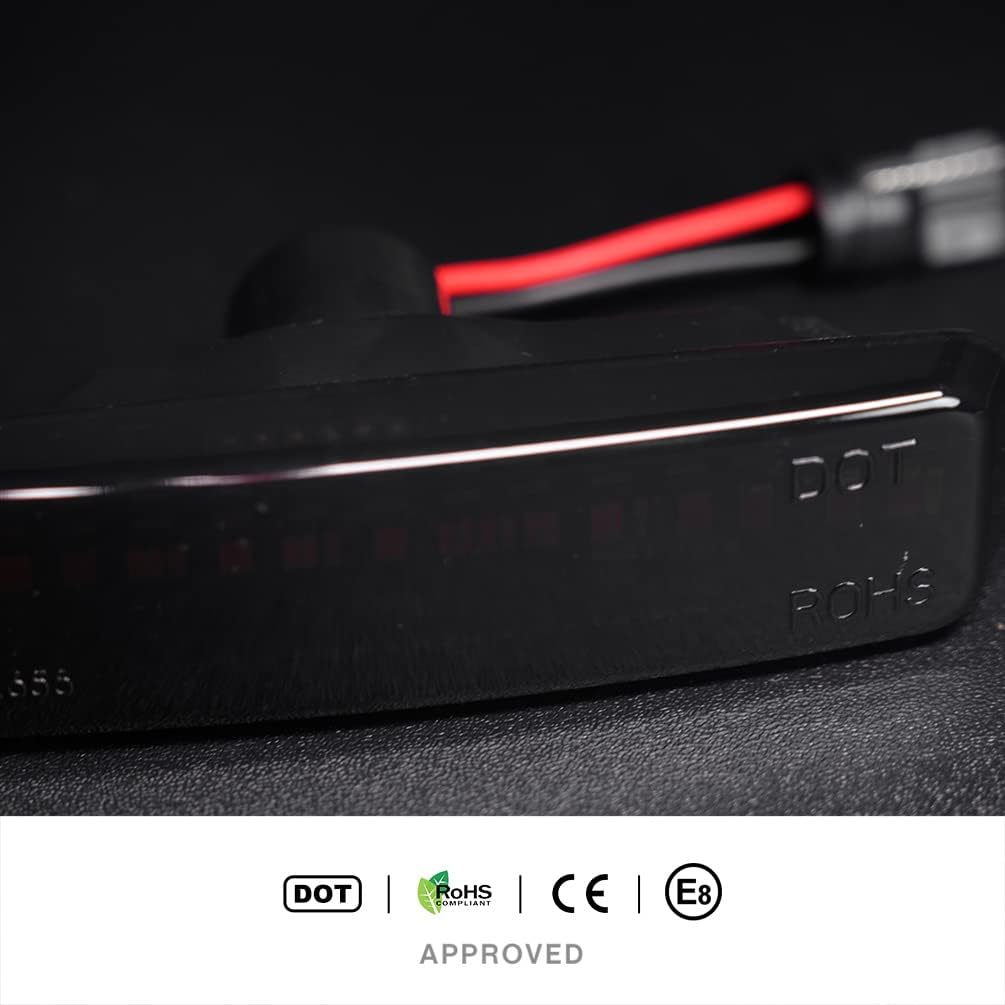 Smoked Lens LED Side Marker Lights for 1996 1997 1998 1999 2000 2001 2002 2003 B-M-W M5 E39 5 Series E39 525i 528i 530i 540i Front Turn Signal Light Lighting Assemblies Fender Repeater Blinker Lamps