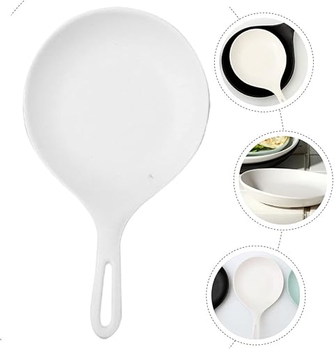 Miniatura 4 de Kichvoe Plato multifunción con mango de comida para pasta, aperitivos, postres y aperitivos para el hogar, bodas, fiestas y restaurantes