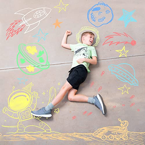 Joyin 120 Pack Washable Sidewalk Chalk Set In 10 Colors For Kids, Giant Bopavement Chalk For Indoor Outdoor Blackboard Garden Art Drawing Painting - 8