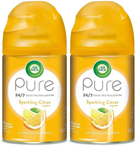 Air Wick Pure Freshmatic Ultra Automatic Spray Refill - Sparkling Citrus Scent - Net Wt. 5.89 OZ Per Refill Can - Pack of 2 Refill Cans
