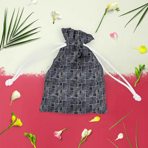 Image of ArtzFolio Black Mosaic | Pouch Wrist Potli Bag | Bag for Weddings & Casual Parties