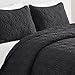 VCNY Home Grey Quilt Set for Queen Bed, 3-Piece Bedspread Coverlet and Shams, Soft Bedding Comforter Alternative for All Seasons (Kaleidoscope, Full/Queen)
