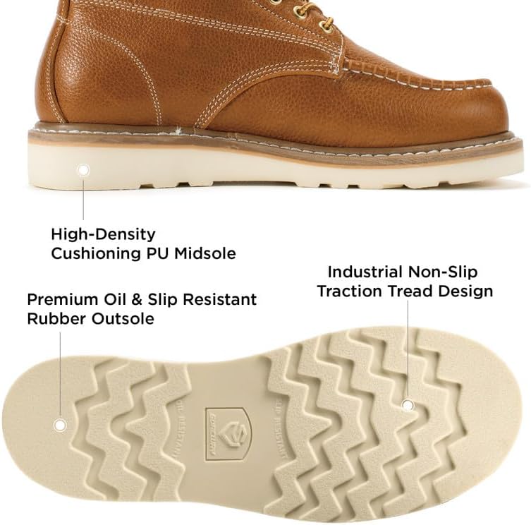 SUREWAY Men's 8 Inch Moc Toe Work Boots image 5