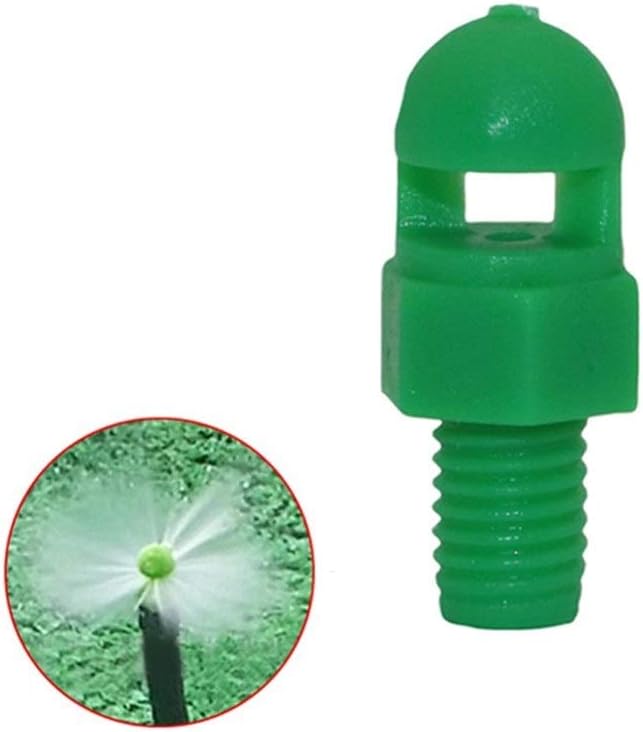 Botanical Garden Lawn Nozzle 500 Pcs Micro-Sprayers 360 Degree Refraction Misting Nozzles Agriculture Fruit Trees Seedlings Irrigation System Fog Sprinklers (Color : Green)