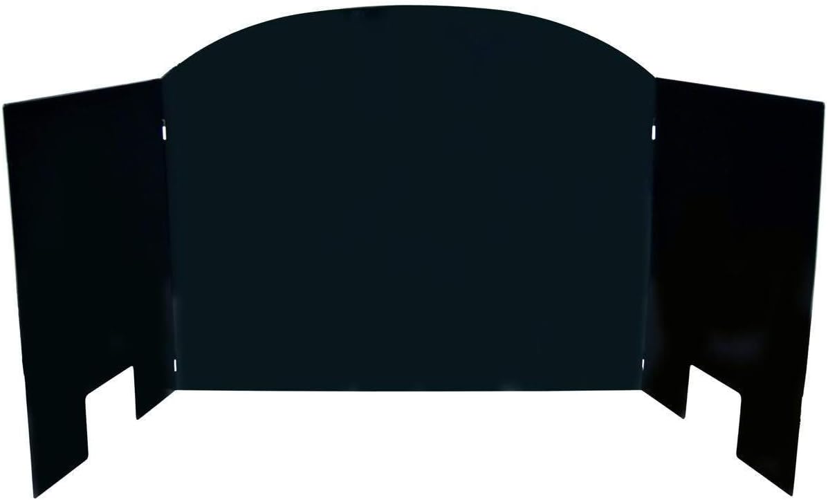 Real Fyre Traditional Three Panel Fyreback (FBSB-30), Black Porcelain, 30 Inch