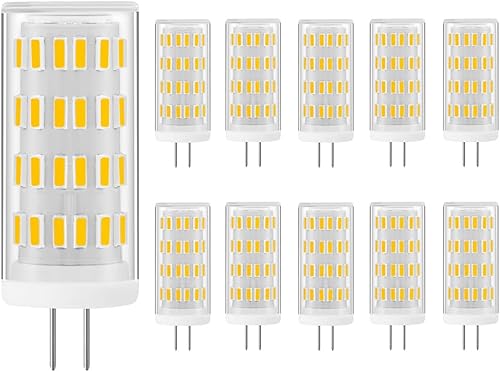 Yosenmi Bombilla LED G4 de 5 W, ACDC 12V-24V 40W equivalente a bombilla halógena T3 G4, blanco cálido 3000 K, no regulable, tipo JC, base bi-pin G4,