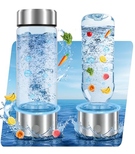 2026 New Hydrogen Water Bottle, Up to 4000+ PPB, SPE+PEM Tech, Portable 16OZ, Rechargeable Hydrogen Water Bottle for Travel, Home, Office, Fitness & Everyday Hydration – Gift for Family & Friends