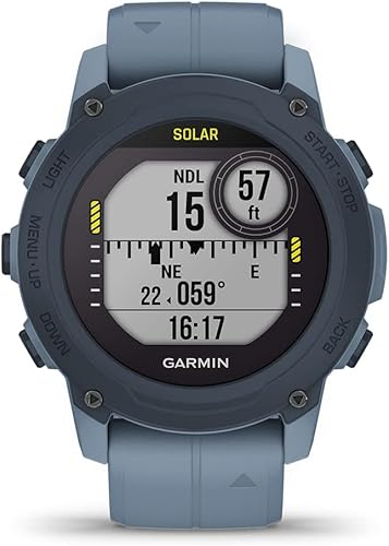 Miniatura 5 de Garmin Descent G1 Solar (Hurricane Blue) Reloj para computadora de buceo  Paquete de caja de regalo con cargador portátil, adaptadores de