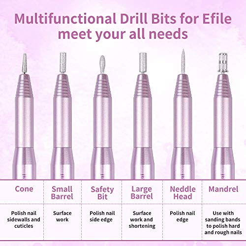 Elektrische Nagelfräser Professional 25000 U/min Tragbare Maniküre Pediküre Polierform Werkzeuge Efile Elektrische… – Bild 4