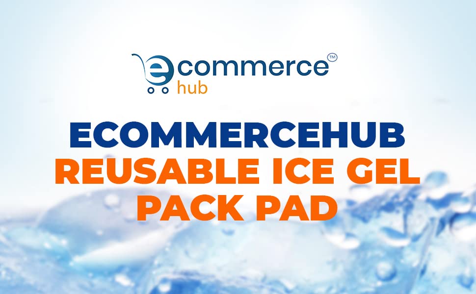 EcommerceHub® Hot & Cold Reusable HDPE Gel Pack Pad, No Ice Required, Multipurpose Use Pad, Pack of 1, 300ML 4