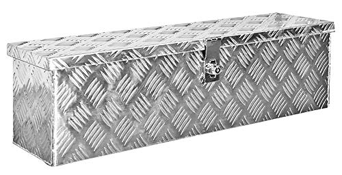 Trucky Truckbox, Deichselbox Aluminium, Anhängerbox 15 Größen, Werkzeugkiste mit Schloss und Schlüssel, stabil und wasserdicht, Boxentyp:D035 (79 x 23...