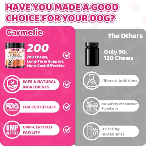 Image of Cranberry for Dogs, Dog Urinary Tract & Bladder Support + D-Mannose, 200ct