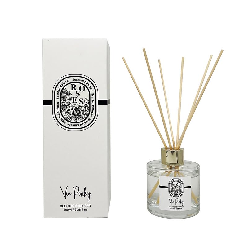 Difusor de varillas con aroma floral de rosa 100 ml miniatura 1