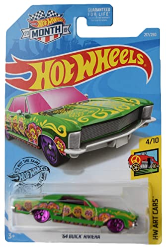 Hot Wheels '64 Buick Riviera, Verde, 217/250 Art Cars 4/10 2019 Month Card